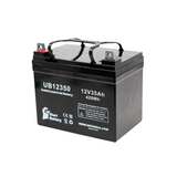 Pride Dynamo Battery - Replaces UB12350 Universal Sealed Lead Acid Batteries (12V, 35Ah, 35000mAh, L1 Terminal, AGM, SLA)