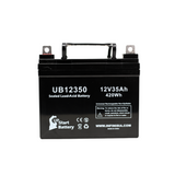 Bruno CUB 35 FWD Battery - Replaces UB12350 Universal Sealed Lead Acid Batteries (12V, 35Ah, 35000mAh, L1 Terminal, AGM, SLA, One Year Warranty)