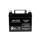 UB12350 Sealed Lead Acid Battery Replacement (12V, 35Ah, Internal Thread Terminal, Group U1, AGM, SLA)