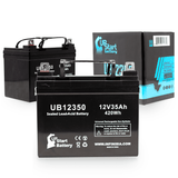 2x Pack Sure Light PHCH1 Battery - Replaces UB12350 Universal Sealed Lead Acid Batteries (12V, 35Ah, 35000mAh, L1 Terminal, AGM, SLA)
