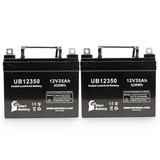 2x Pack SIMPLEX GRINNELL 4208A Battery - Replaces UB12350 Universal Sealed Lead Acid Batteries (12V, 35Ah, 35000mAh, L1 Terminal, AGM, SLA)