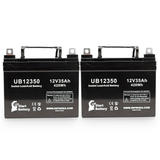 2x Pack TOYO 6GFM34 Battery - Replaces UB12350 Universal Sealed Lead Acid Batteries (12V, 35Ah, 35000mAh, L1 Terminal, AGM, SLA, One Year Warranty)