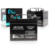 2x Pack BEST TECHNOLOGIES BA45 Battery - Replaces UB12350 Universal Sealed Lead Acid Batteries (12V, 35Ah, 35000mAh, L1 Terminal, AGM, SLA)