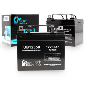 2x Pack NAPA 8228 Battery - Replaces UB12350 Universal Sealed Lead Acid Batteries (12V, 35Ah, 35000mAh, L1 Terminal, AGM, SLA, One Year Warranty)