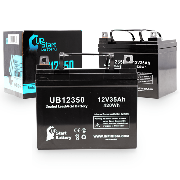 2x Pack NAPA 8228 Battery - Replaces UB12350 Universal Sealed Lead Acid Batteries (12V, 35Ah, 35000mAh, L1 Terminal, AGM, SLA, One Year Warranty)