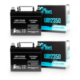 2x Pack Sure Light IND4 Battery - Replaces UB12350 Universal Sealed Lead Acid Batteries (12V, 35Ah, 35000mAh, L1 Terminal, AGM, SLA)