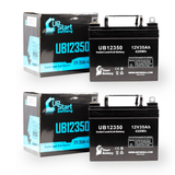 2x Pack JOHNSON CONTROLS UPS31 Battery - Replaces UB12350 Universal Sealed Lead Acid Batteries (12V, 35Ah, 35000mAh, L1 Terminal, AGM, SLA)