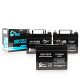 3-Pack UB12350 Sealed Lead Acid Battery Replacement (12V, 35Ah, Internal Thread Terminal, Group U1, AGM, SLA)