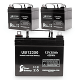 3-Pack UB12350 Sealed Lead Acid Battery Replacement (12V, 35Ah, Internal Thread Terminal, Group U1, AGM, SLA)