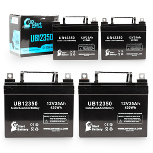 4-Pack UB12350 Sealed Lead Acid Battery Replacement (12V, 35Ah, Internal Thread Terminal, Group U1, AGM, SLA)