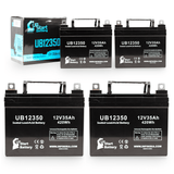 4-Pack UB12350 Sealed Lead Acid Battery Replacement (12V, 35Ah, Internal Thread Terminal, Group U1, AGM, SLA)