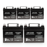 5-Pack UB12350 Sealed Lead Acid Battery Replacement (12V, 35Ah, Internal Thread Terminal, Group U1, AGM, SLA)