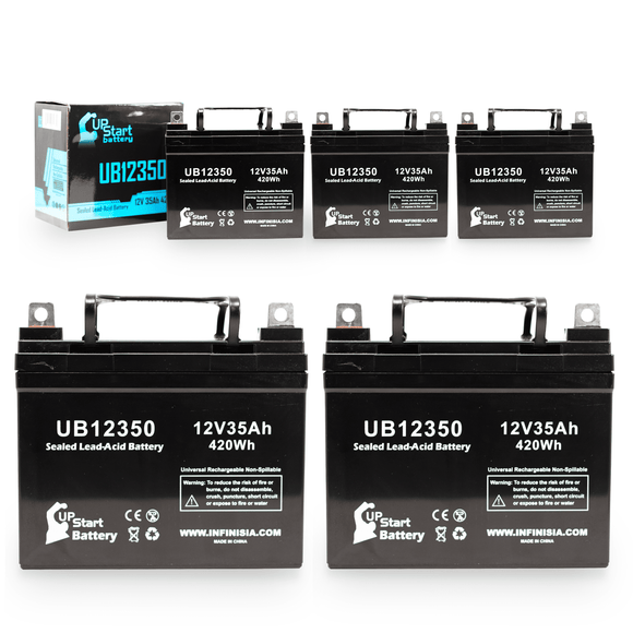 5-Pack UB12350 Sealed Lead Acid Battery Replacement (12V, 35Ah, Internal Thread Terminal, Group U1, AGM, SLA)