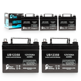 5-Pack UB12350 Sealed Lead Acid Battery Replacement (12V, 35Ah, Internal Thread Terminal, Group U1, AGM, SLA)