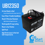 Ford LGT125 Battery - Replaces UB12350 Universal Sealed Lead Acid Batteries (12V, 35Ah, 35000mAh, L1 Terminal, AGM, SLA)