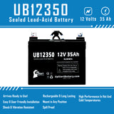 2x Pack A-bec BEC 40 SERIES Battery - Replaces UB12350 Universal Sealed Lead Acid Batteries (12V, 35Ah, 35000mAh, L1 Terminal, AGM, SLA, One Year Warranty)