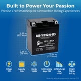 12V 12Ah Replacement For YB12A-A Battery - Compatible with Yuasa YB12A Motorcycle Battery YB12AL A2 YB12A-BS YB12C YB12A B YB12CA YB12C-A YB12AA CB12A AGM Sealed Lead Acid Batteries