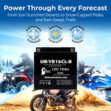 12V 19Ah YB16CL-B Battery Replacement for YB16CL B BS Jet Ski Battery YB16CLB 16CLB CYL10006 MBTX20U ETX16L XTA16CL 16CL-B 16CL-BS Rechargeable SLA AGM Motorcycle ATV Powersports Batteries Parts