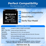12V 19Ah YB16CL-B Battery Replacement for YB16CL B BS Jet Ski Battery YB16CLB 16CLB CYL10006 MBTX20U ETX16L XTA16CL 16CL-B 16CL-BS Rechargeable SLA AGM Motorcycle ATV Powersports Batteries Parts