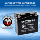 12V 12Ah YT14B-BS Motorcycle Battery Replacement for 14B-BS YT14B-4 YT14BBSFP 14B BS YT14B 4 ES14BS Battery Rechargeable SLA AGM ATV Parts