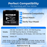 12V 12Ah YT14B-BS Motorcycle Battery Replacement for 14B-BS YT14B-4 YT14BBSFP 14B BS YT14B 4 ES14BS Battery Rechargeable SLA AGM ATV Parts
