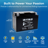 12V 8Ah YT9B-BS Battery Replacement for 9B-BS CT9B-4 CT9B-BS GT9B-4 MBT9B4 PT9B-4 ST9B-4 XTA9B-BS YT9B-4 YT9B BS GT9B 4 PT9B CT9B BS Motorcycle Battery Rechargeable SLA AGM ATV Parts