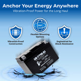 12V 8Ah YT9B-BS Battery Replacement for 9B-BS CT9B-4 CT9B-BS GT9B-4 MBT9B4 PT9B-4 ST9B-4 XTA9B-BS YT9B-4 YT9B BS GT9B 4 PT9B CT9B BS Motorcycle Battery Rechargeable SLA AGM ATV Parts