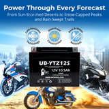 12V 10.5Ah YTZ12S Battery Replacement for YTZ12S-BS Motorcycle Battery CTZ12S ETZ12S BTZ12S CTZ12S-BS ETZ-12S MBTX9U STZ12S WPZ12S XTAZ12S Z12S Rechargeable Maintenance-Free SLA AGM ATV Batteries Parts