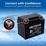 12V 11.2Ah YTZ14S Battery Replacement for YTZ14S-BS Motorcycle Battery STZ14S XTAZ14S FAYTZ14S Rechargeable Maintenance-Free SLA AGM ATV Powersports Batteries Parts