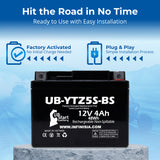 12V 3.5Ah YTZ5S Motorcycle Battery Replacement for YTZ5S-BS Battery - Rechargeable Maintenance Free SLA AGM ATV Batteries Parts