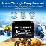 12V 3.5Ah YTZ5S Motorcycle Battery Replacement for YTZ5S-BS Battery - Rechargeable Maintenance Free SLA AGM ATV Batteries Parts