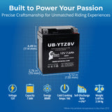 YTZ8V Motorcycle Battery - 12V 7.6Ah YTZ8V Battery Rechargeable Maintenance Free SLA AGM Batteries Parts for ATV Powersports
