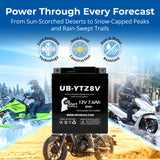 YTZ8V Motorcycle Battery - 12V 7.6Ah YTZ8V Battery Rechargeable Maintenance Free SLA AGM Batteries Parts for ATV Powersports