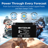 YTX7A-BS Battery Replacement for Aprilia SVX450 Battery (2010) (450cc) - 12V 6AH Motorcycle Battery, Sealed Lead Acid AGM SLA Maintenance Fee