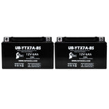 2-Pack YTX7A-BS Battery Replacement for Aprilia RXV550 Battery (2010) (550cc) - 12V 6AH Motorcycle Battery, Sealed Lead Acid AGM SLA Maintenance Fee