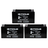 3-Pack YTX7A-BS Battery Replacement for Tao Tao 150cc Scooter - 12V 6AH Battery, Sealed Lead Acid AGM SLA Maintenance Fee