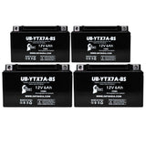 4 Pack YTX7A-BS Battery for Tao Tao 50CC Scooter Battery 12V 6AH - Compatible with Kymco People 150 150CC Scooter Battery, Gas GY6 125CC, 12V Motorcycle Moped, Generator Batteries, ATV AGM SLA