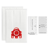 2 Miele Red Star S314 Vacuum Bags Replacement with 2 Micro Filters