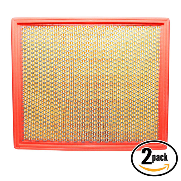 2-Pack Engine Air Filter Replacement for 2004 Infiniti QX56 V8 5.6 Car/Automotive