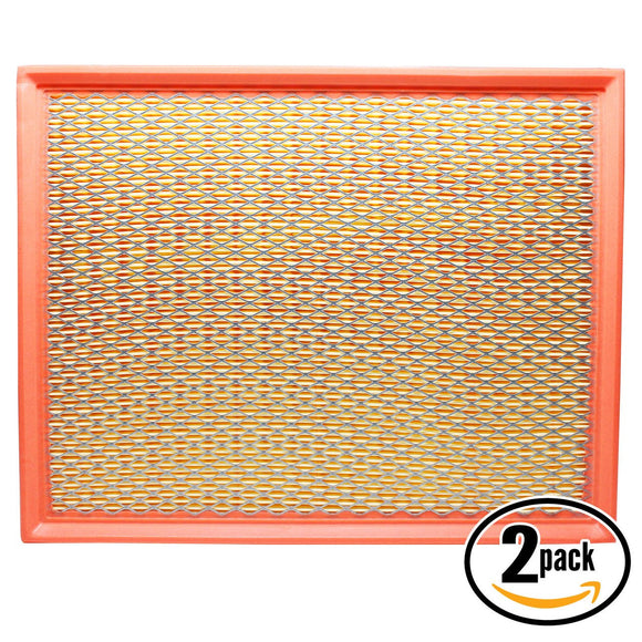 2-Pack Engine Air Filter Replacement for 2003 GMC Yukon V8 5.3 Car/Automotive