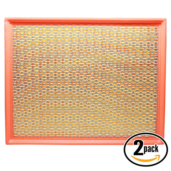 2-Pack Engine Air Filter Replacement for 2002 Cadillac Escalade V8 5.3 Car/Automotive