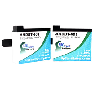 2x Pack - GoPro AHDBT-401 Battery