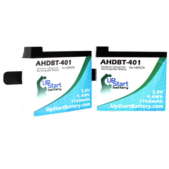 2x Pack - GoPro AHDBT-401 Battery