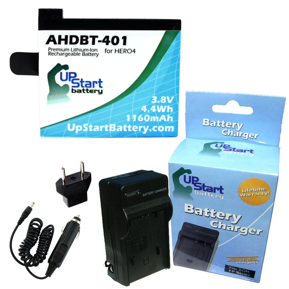 GoPro AHDBT-401 Battery and Charger with EU Adapter