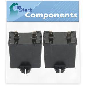 2-Pack W10662129 Refrigerator and Freezer Compressor Run Capacitor Replacement for Whirlpool GSS26C5XXY00 Refrigerator