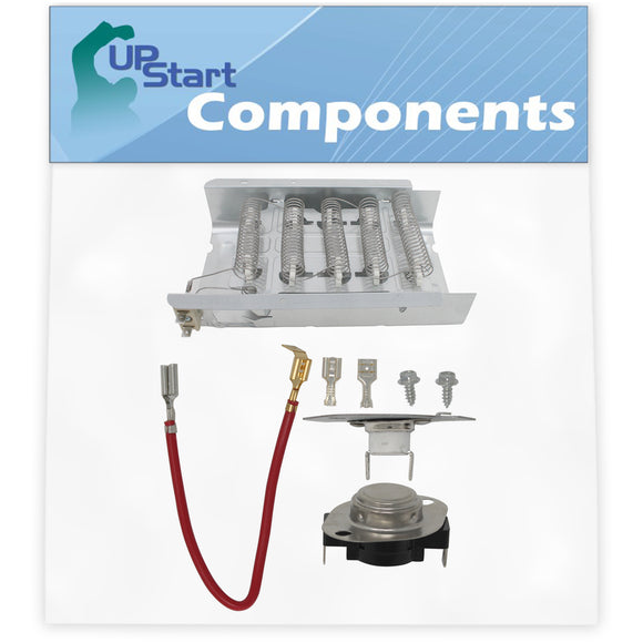279838 And 279816 Dryer Heating Element and Thermostat Combo Pack Replacement for Roper RED4440VQ1 Dryer