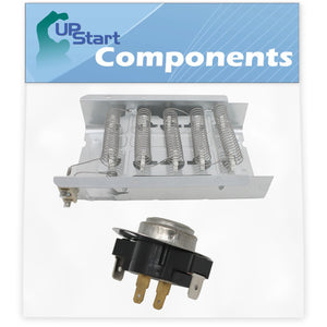 279838 Dryer Heating Element & 3387134 Cycling Thermostat Kit Replacement for Maytag MEDC200XW1 Dryer