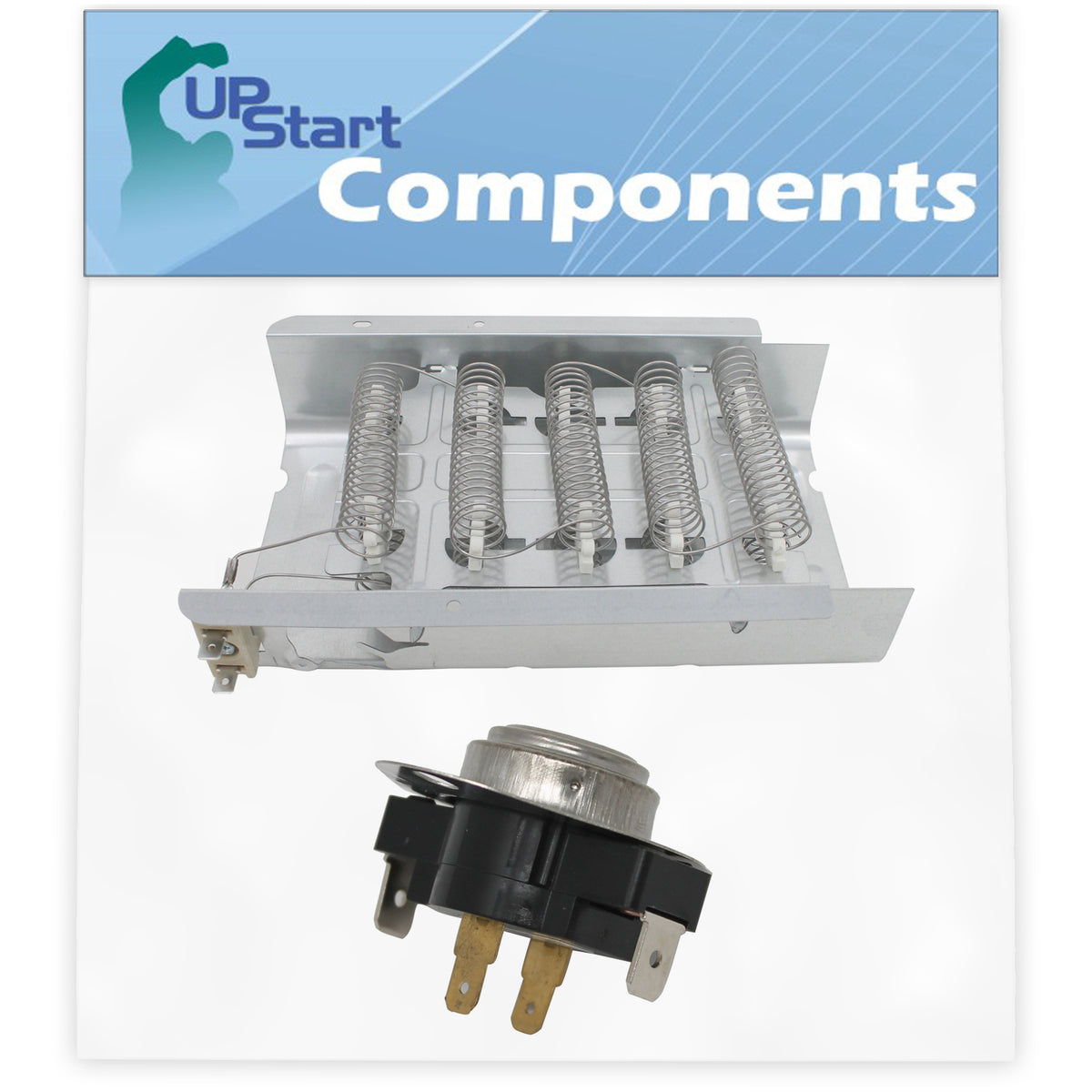 279838 Dryer Heating Element & 3387134 Cycling Thermostat Kit Replacem ...