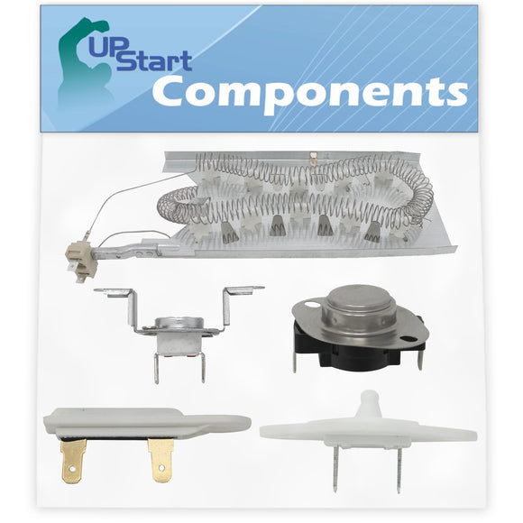 3387747, 279973, 8577274 & 3392519 Dryer Heating Element & Thermostat Kit Replacement for Whirlpool YWED5500XW0