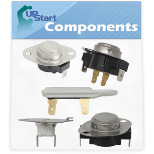 3390291 Thermostat, 3387134 Cycling Thermostat, 3392519 Thermal Fuse & 279769 Thermal Cut-Off Kit Replacement for Whirlpool LE8860XWQ0 Dryer